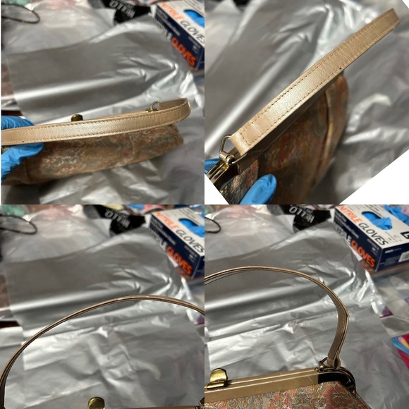 Vintage Floral Tapestry Embroidered Clutch Bag - “Deana” - Picture 13 of 15